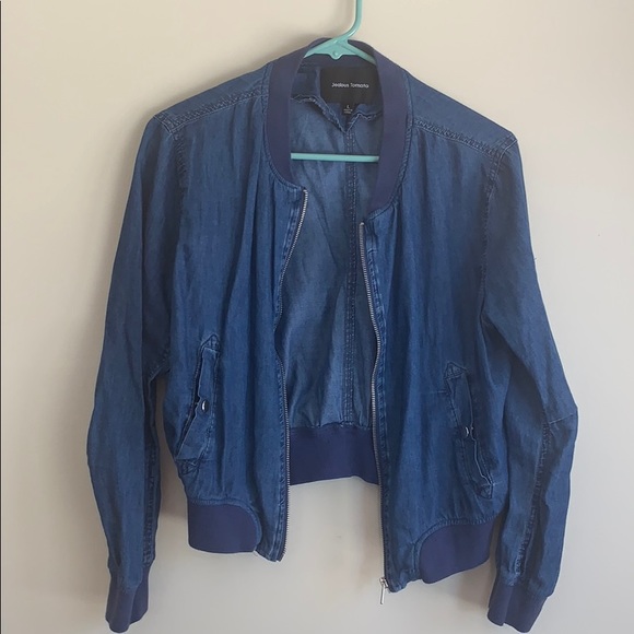 Jealous Tomato Jackets & Blazers - Jealous Tomato Mock Denim Jacket